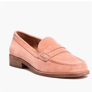 Madewell Dusty Pink Suede Elinor Loafers